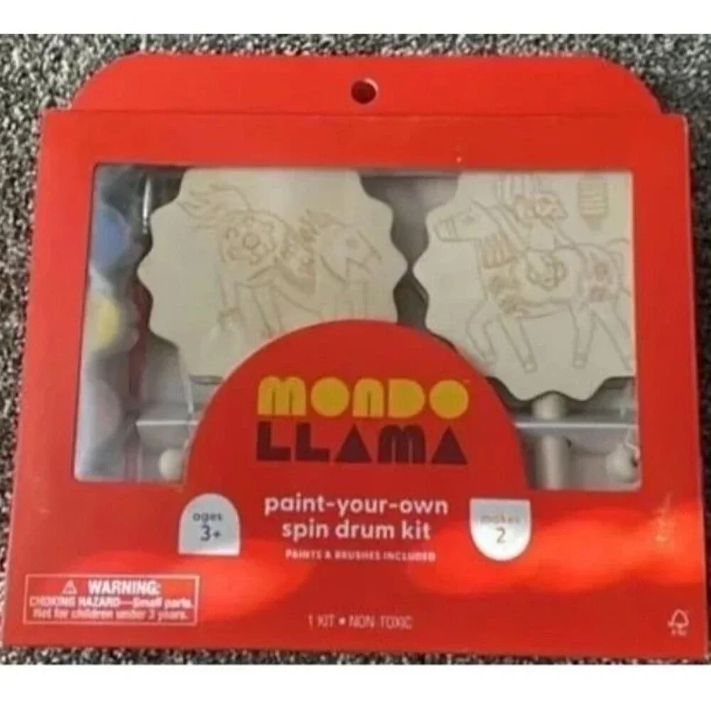 Mondo Llama paint your own Spin Drum art craft  kit